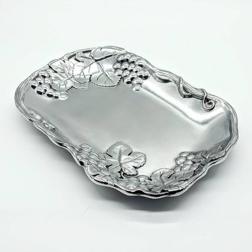 Arthur Court 2010 Grapes Leaves Rectangular Serving Tray